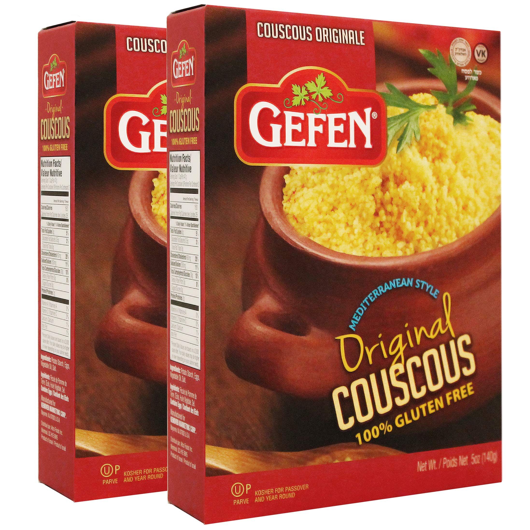 Gefen Gluten Free Israeli Couscous, Original, 5oz (2 Pack) Gluten Free