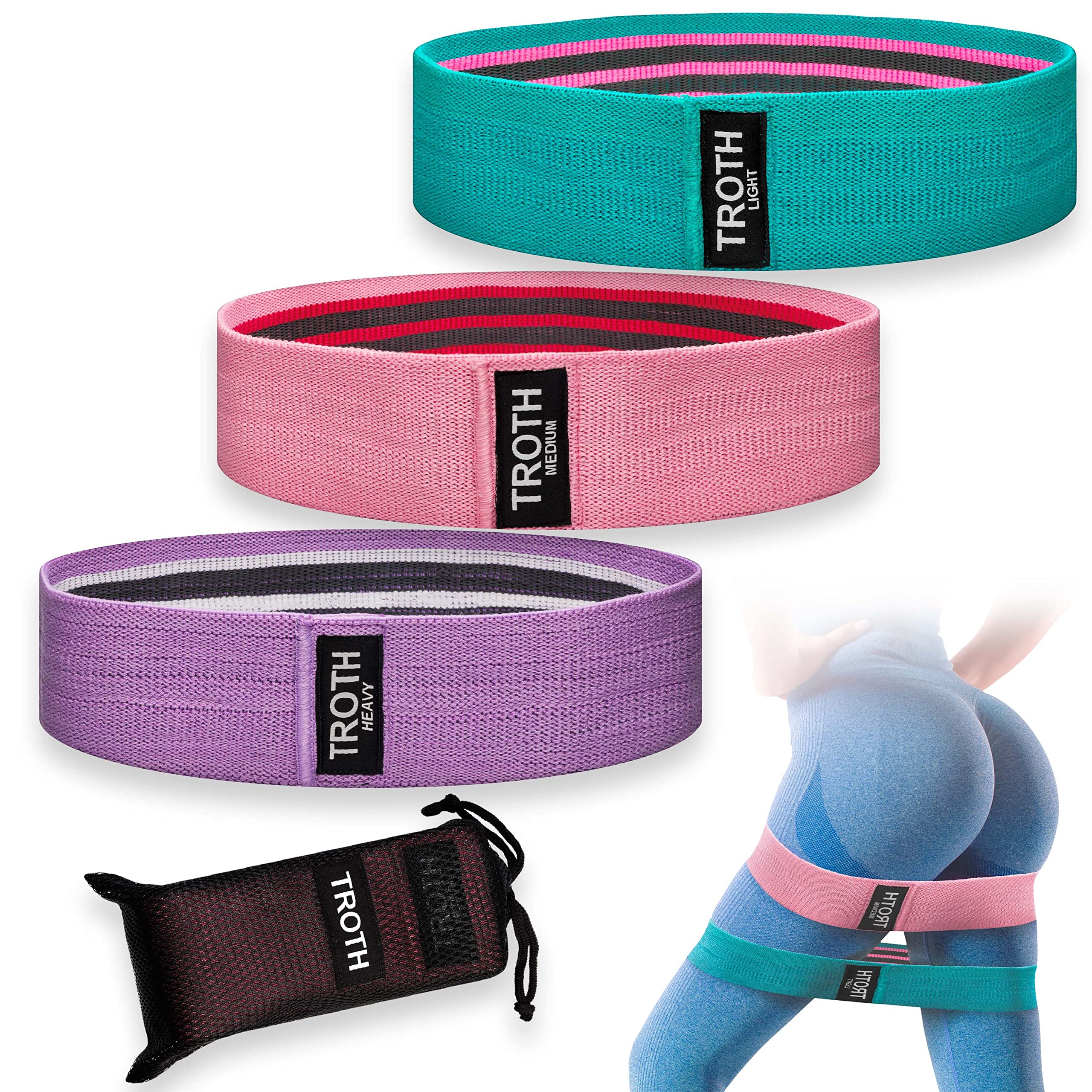 TROTH Resistance Bands Set - Resistance Band Women Booty Exercise