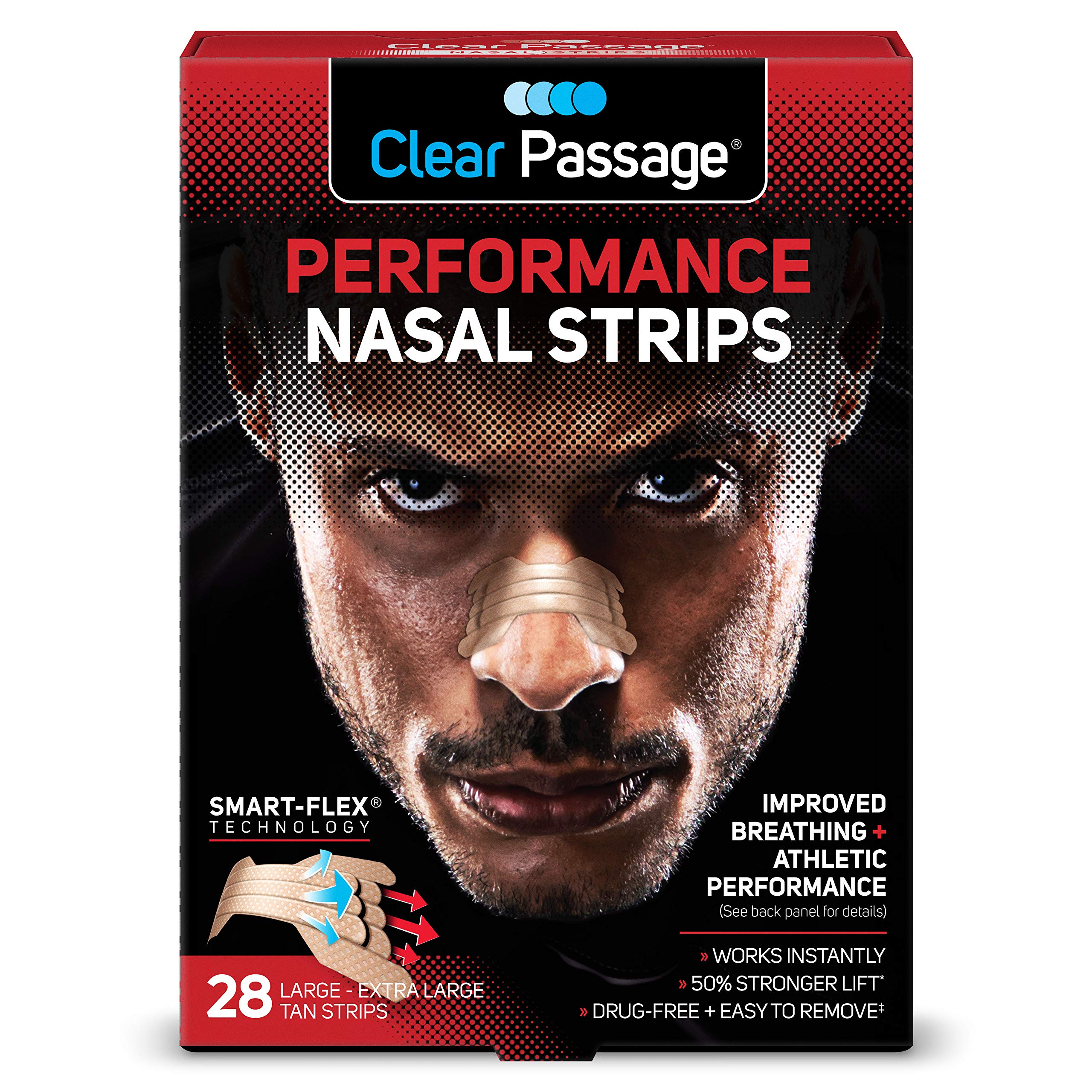  Clear Passage Nasal Strips Extra Strength, Tan, 50 Count   Works Instantly to Improve Sleep, Reduce Snoring, & Relieve Nasal  Congestion Due to Colds & Allergies : Health & Household