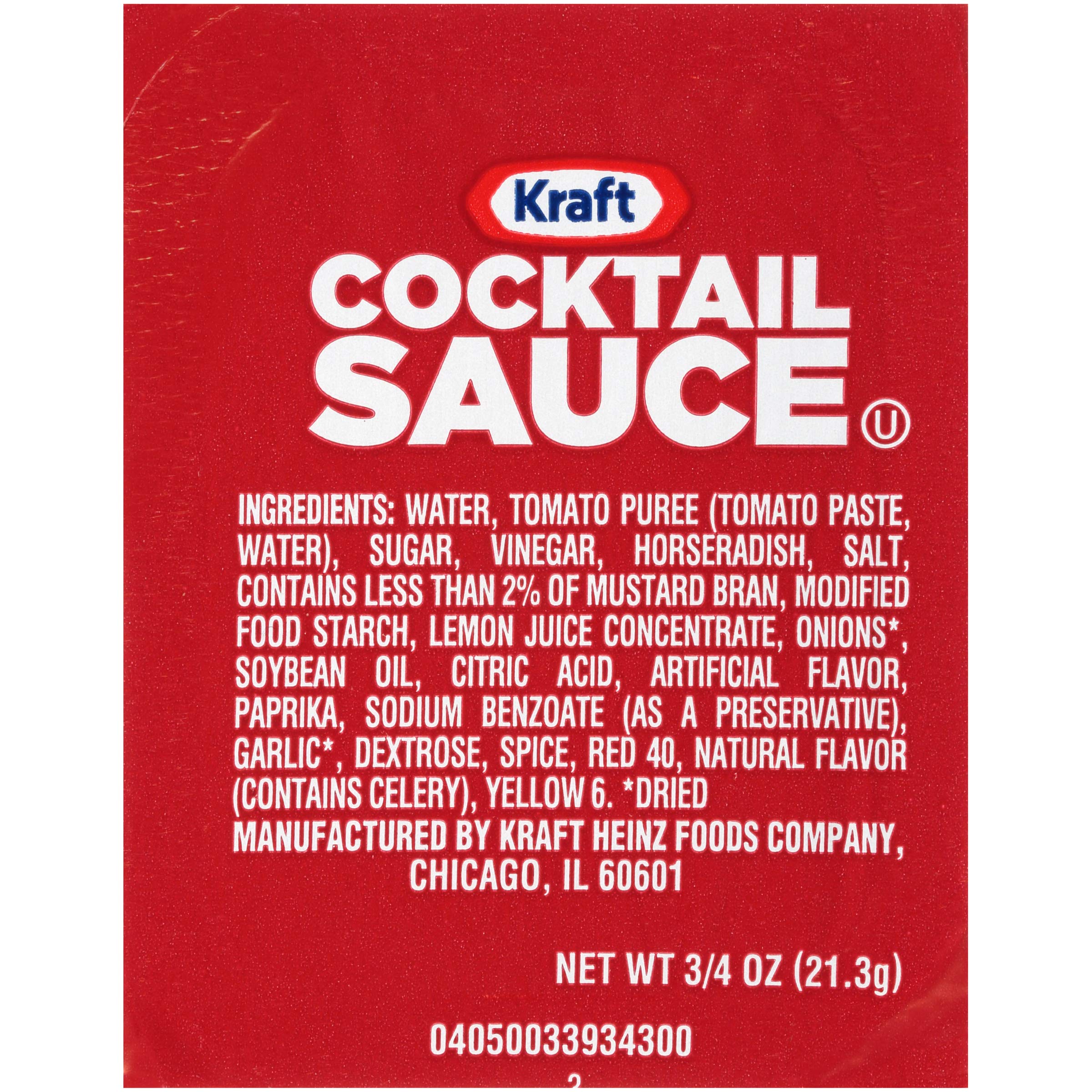Kraft Cocktail Sauce Single Serve Packet (0.75 oz Packet, Pack of 200