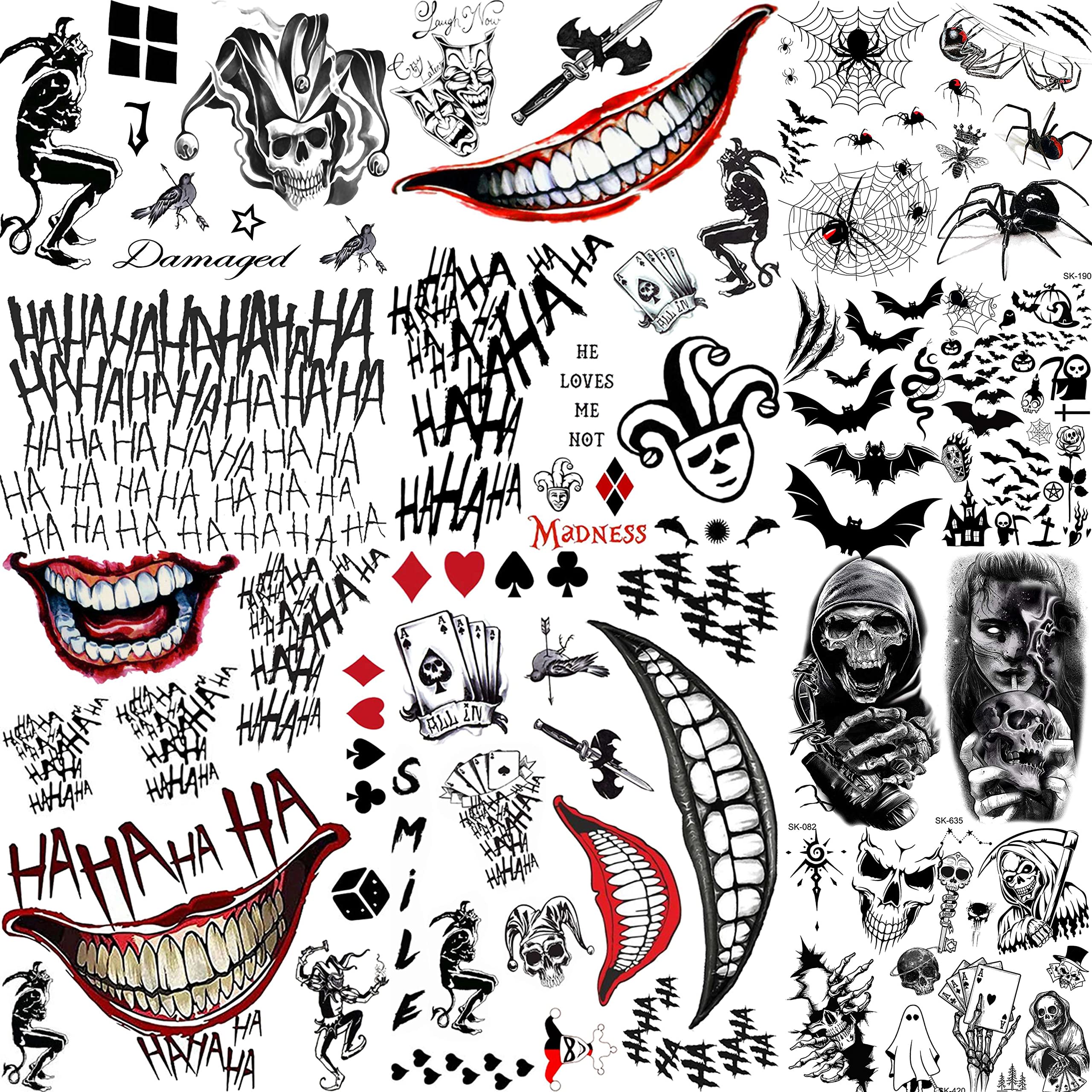 Rejaski 12 Sheets The Joker Tattoos