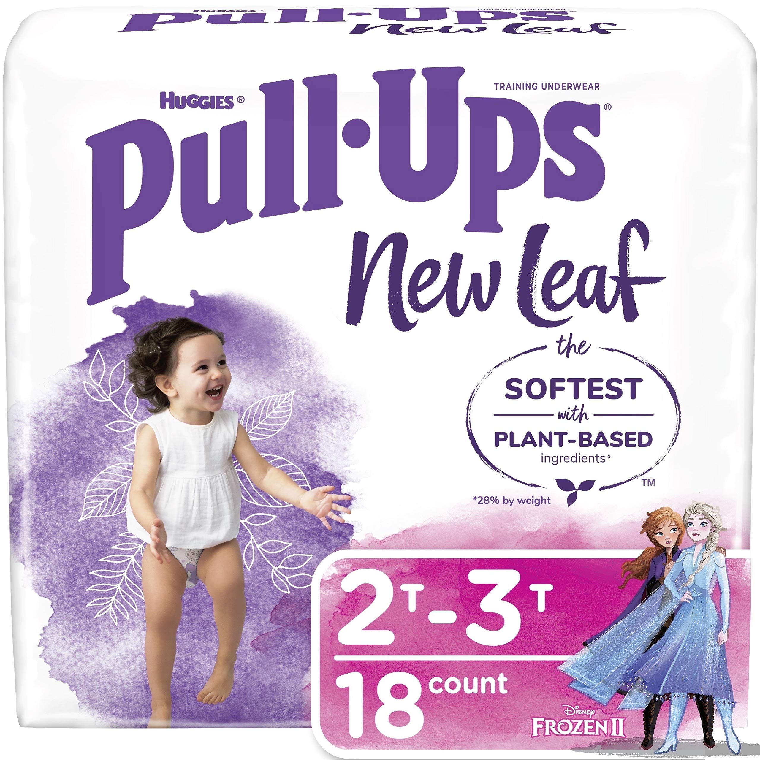 Pull-Ups New Leaf Girls' Disney Frozen Potty Training Pants Training  Underwear, 2T-3T, 18 Ct