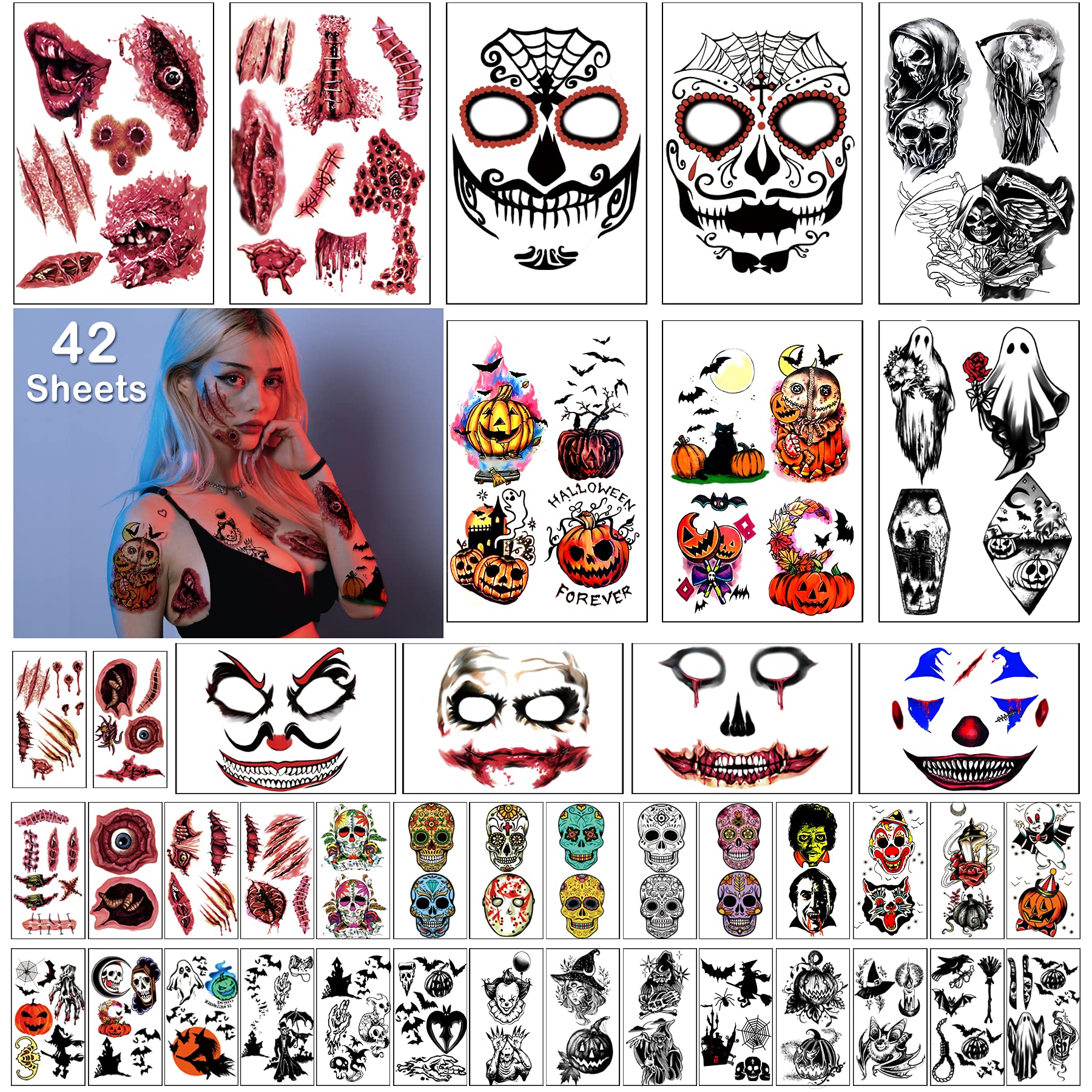 Halloween Tattoo Flash Sheet - Etsy