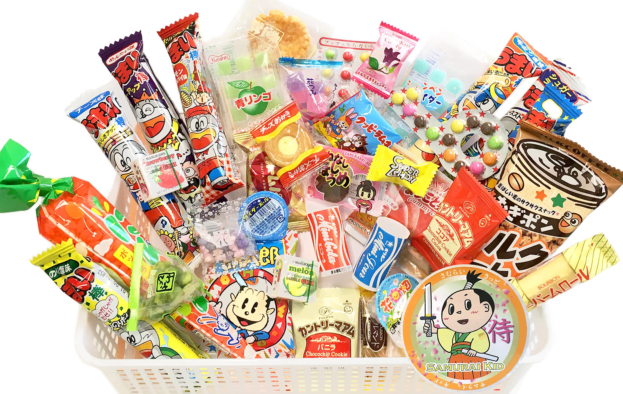 Japanese Candy Snack Assortment BOX 55pcs (JAPANESE CANDY SAMURAI)