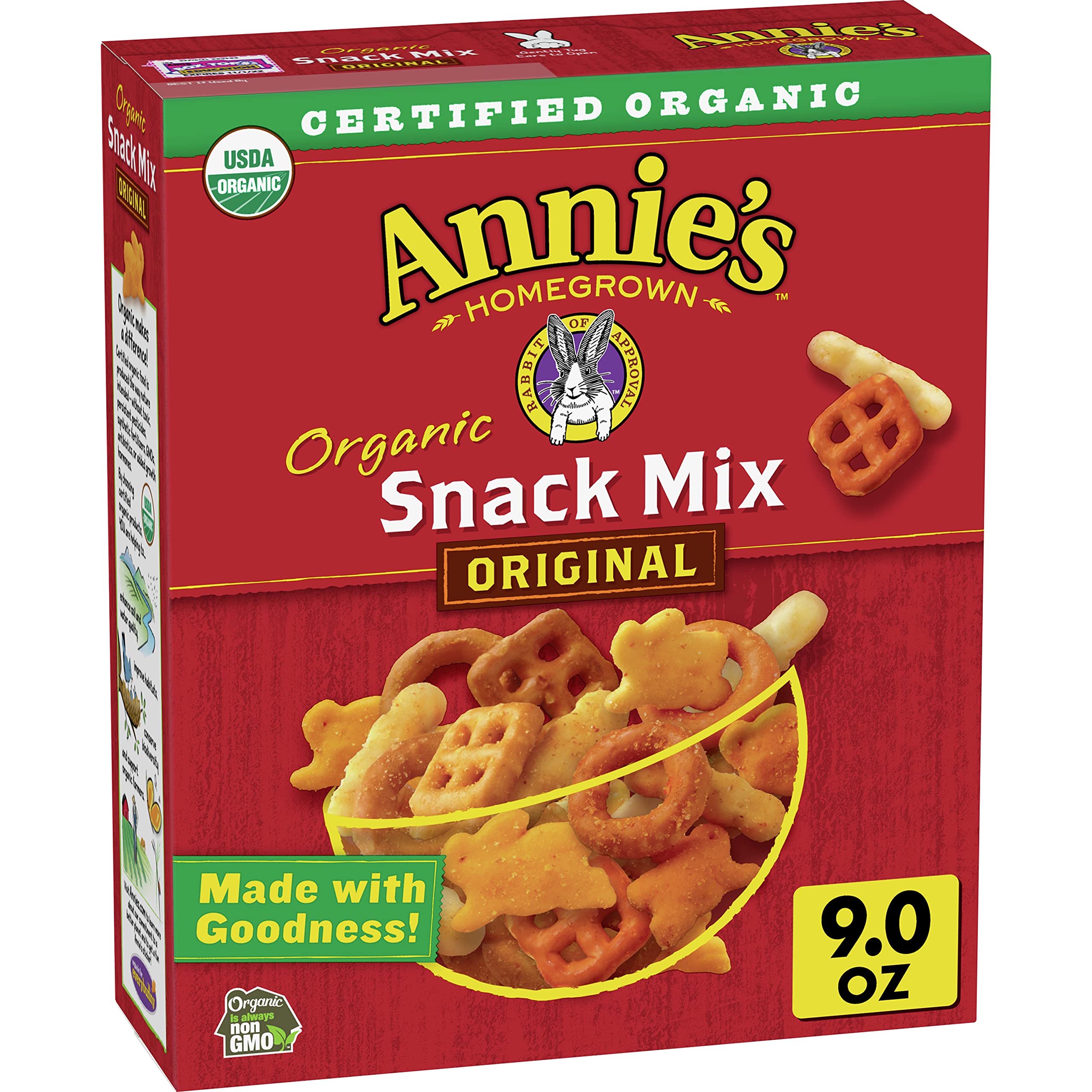 Annie's™ Organic Assorted Crackers and Pretzels Cheddar Snack Mix
