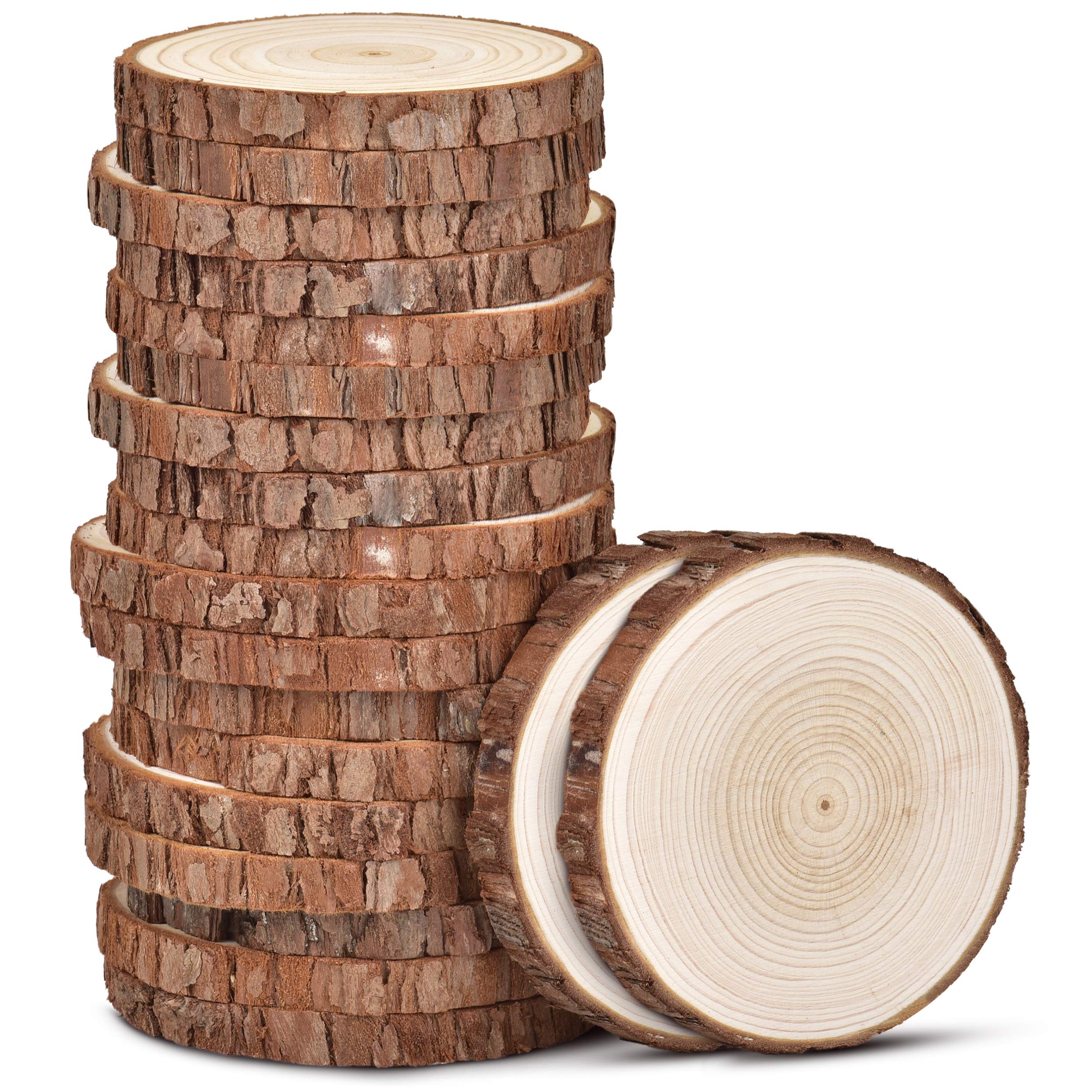 Natural Wood Coasters, With Bark, Tree Wood