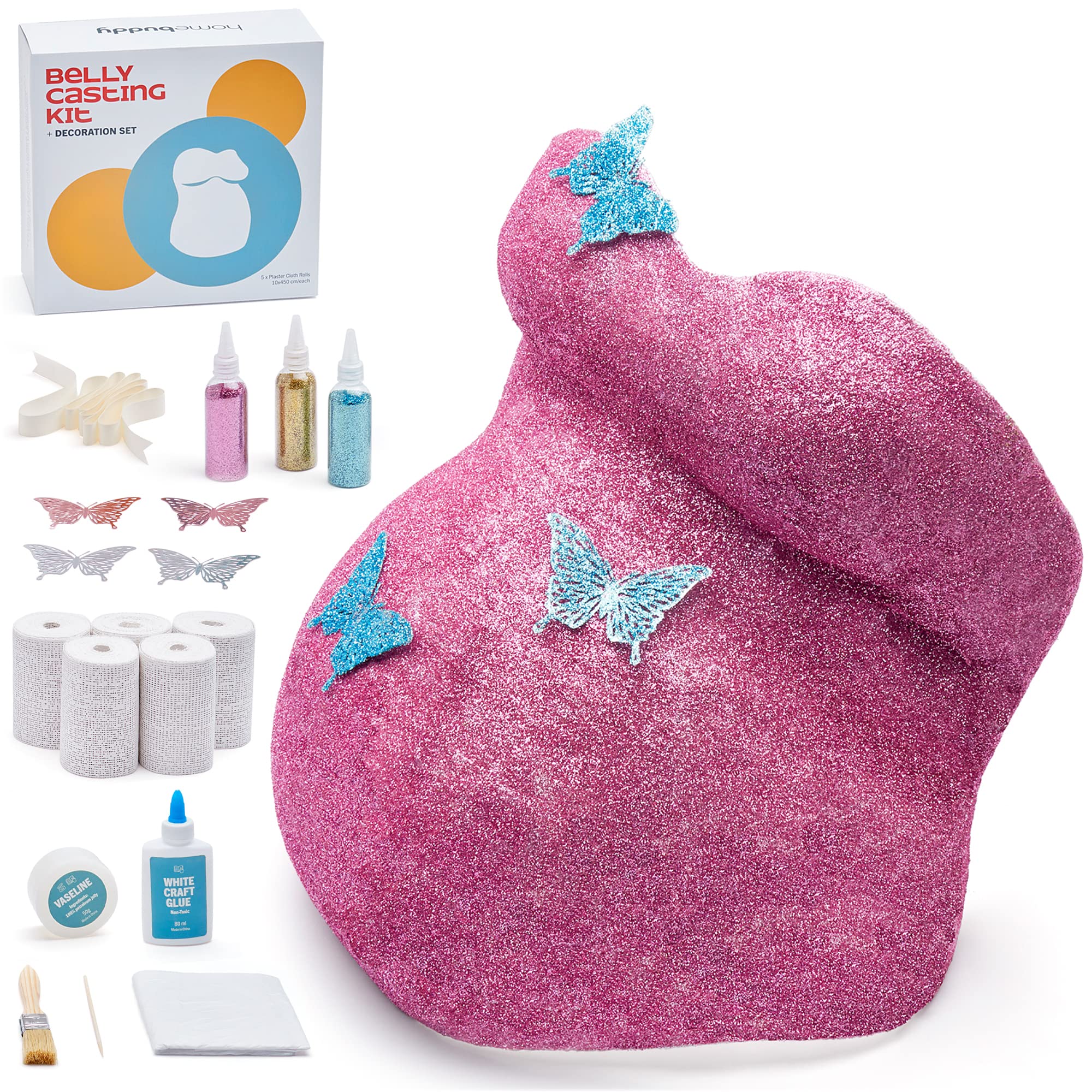 HomeBuddy Belly Cast Kit pregnancy - DIY Pregnancy Belly Casting Kit for  Expecting Moms, Unique Keepsake Pregnancy Casting Belly Kit, Belly Cast Kit  Gift with Decorating Kit and Beely Painting Kit