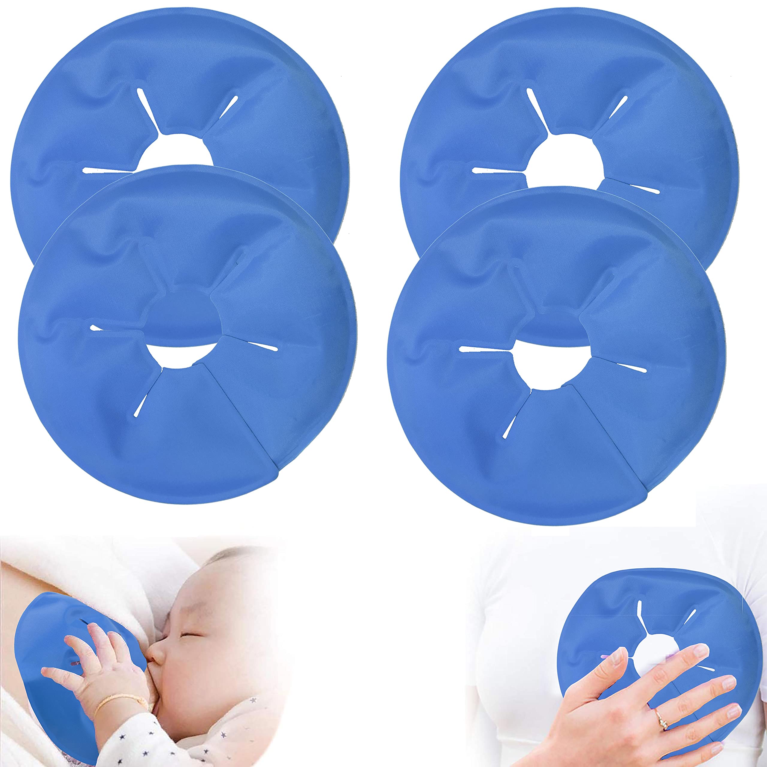 4 Pack Breast Therapy Pads Breast Ice Pack Hot Cold Breastfeeding Gel Pads  Boost Milk Let