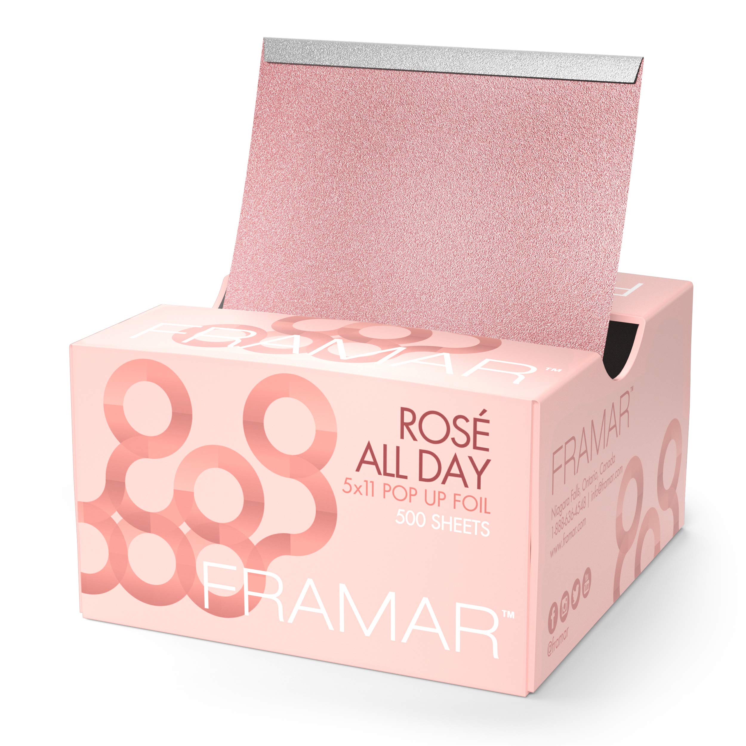 Framar Ros All Day Pop Up Hair Foil, Aluminum Foil Sheets, Hair Foils For  Highlighting - 500
