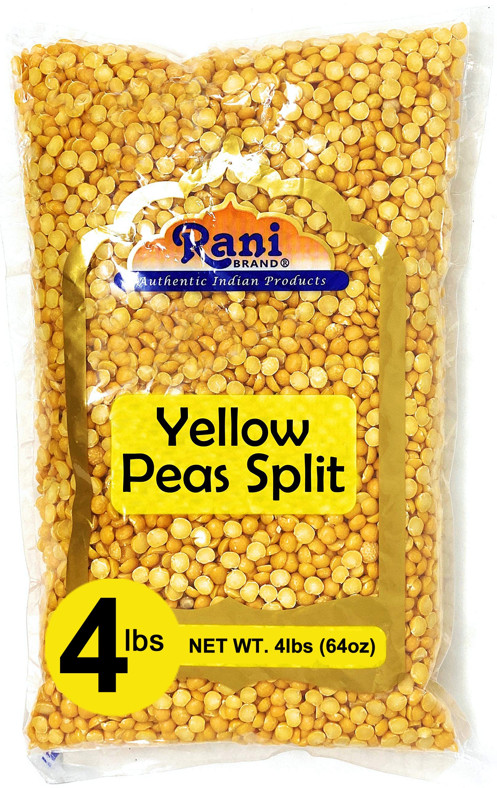 Rani Yellow Peas Split, Dried (Vatana, Matar) 64oz (4lbs) 1.81kg Bulk