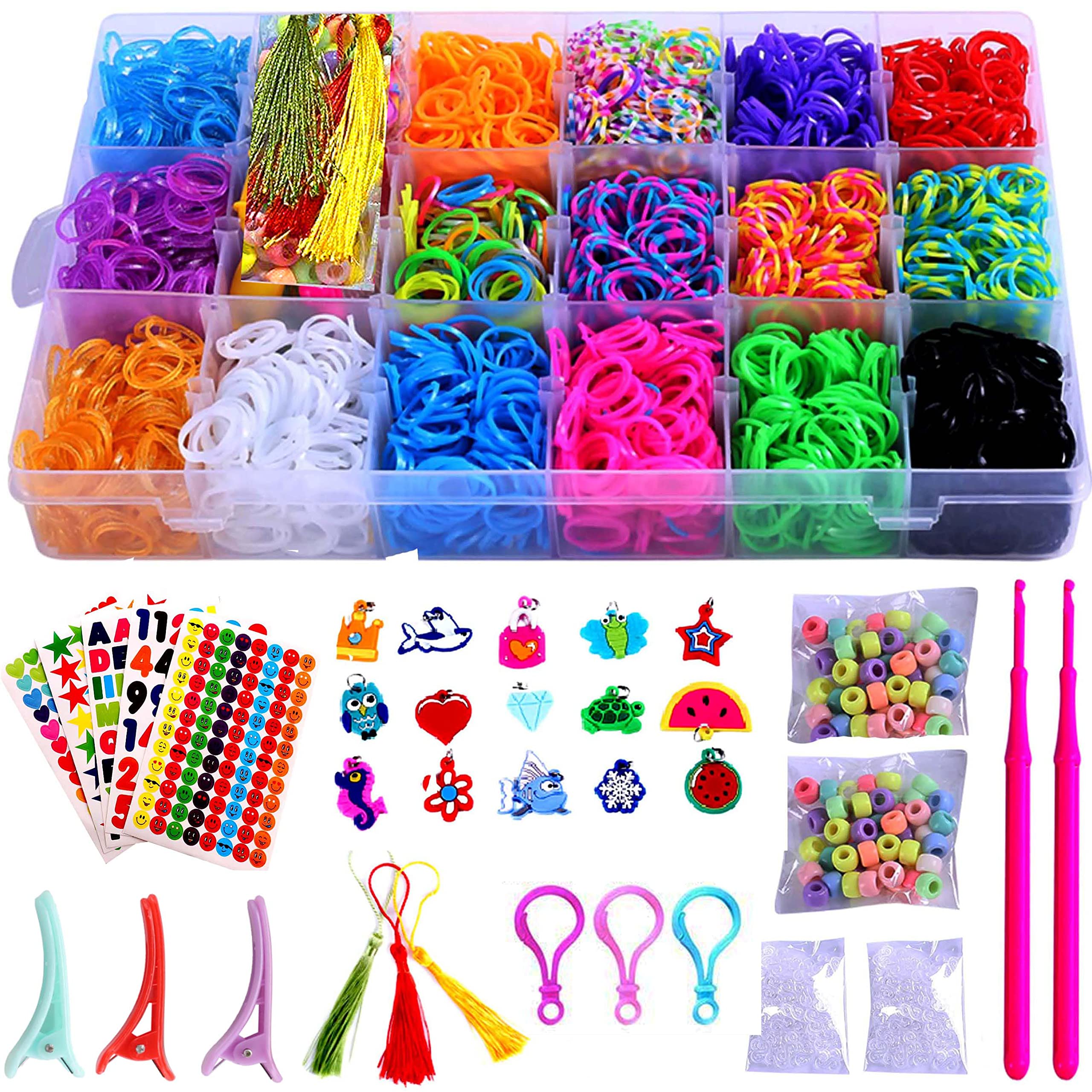 CGBOOM Loom Rubber Bands 2000+ Bracelet Making Kit for Girls, Soft and  Strong Bands in 30 Colors with More Accessories,Christmas Gifts for Girls,  Birthday Gifts for Girls Kids : : Toys 