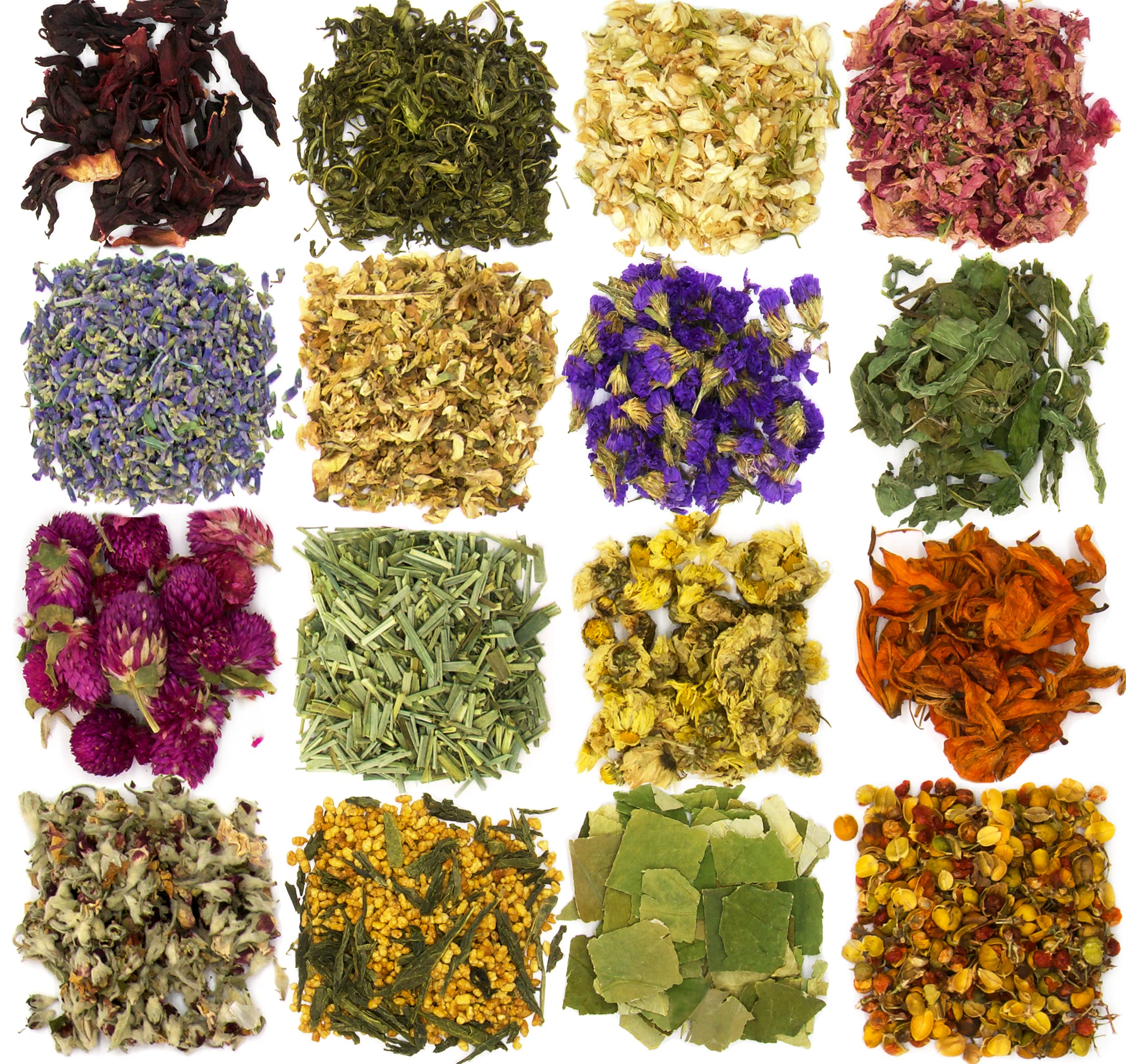 16 Bags Dried Flowers for Soap Making Dried Flowers for Candle Making Soap  Flowers and Dried Herbs for Candle Oil Bath Bombs. Essential Fragrant The  Best Variety of Grade A Flowers 16