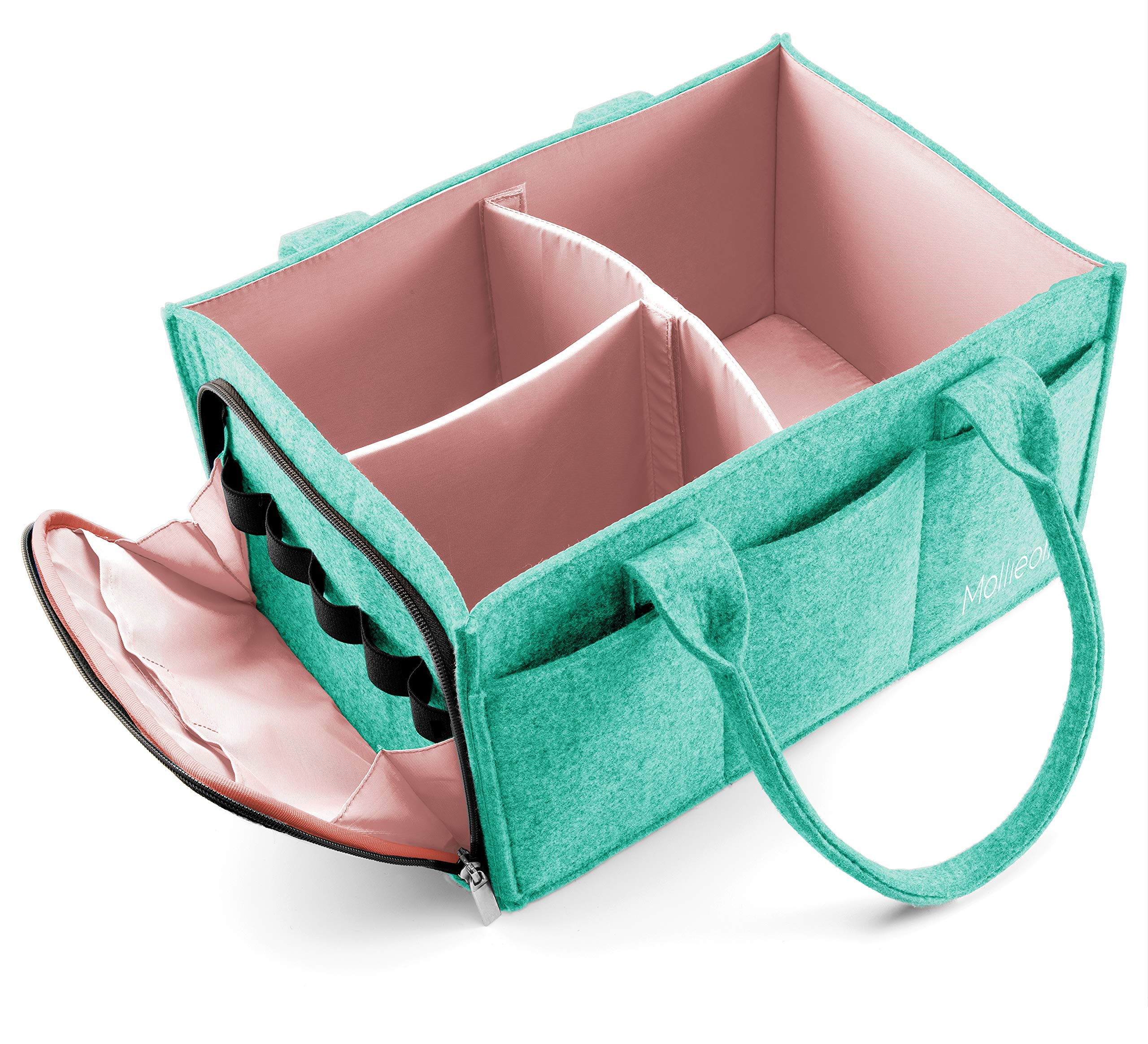 Mollieollie Premium Baby Diaper Caddy Organizer, Portable Nursery Storage  Bin, Planner Caddy, Portable Craft Storage Organizer