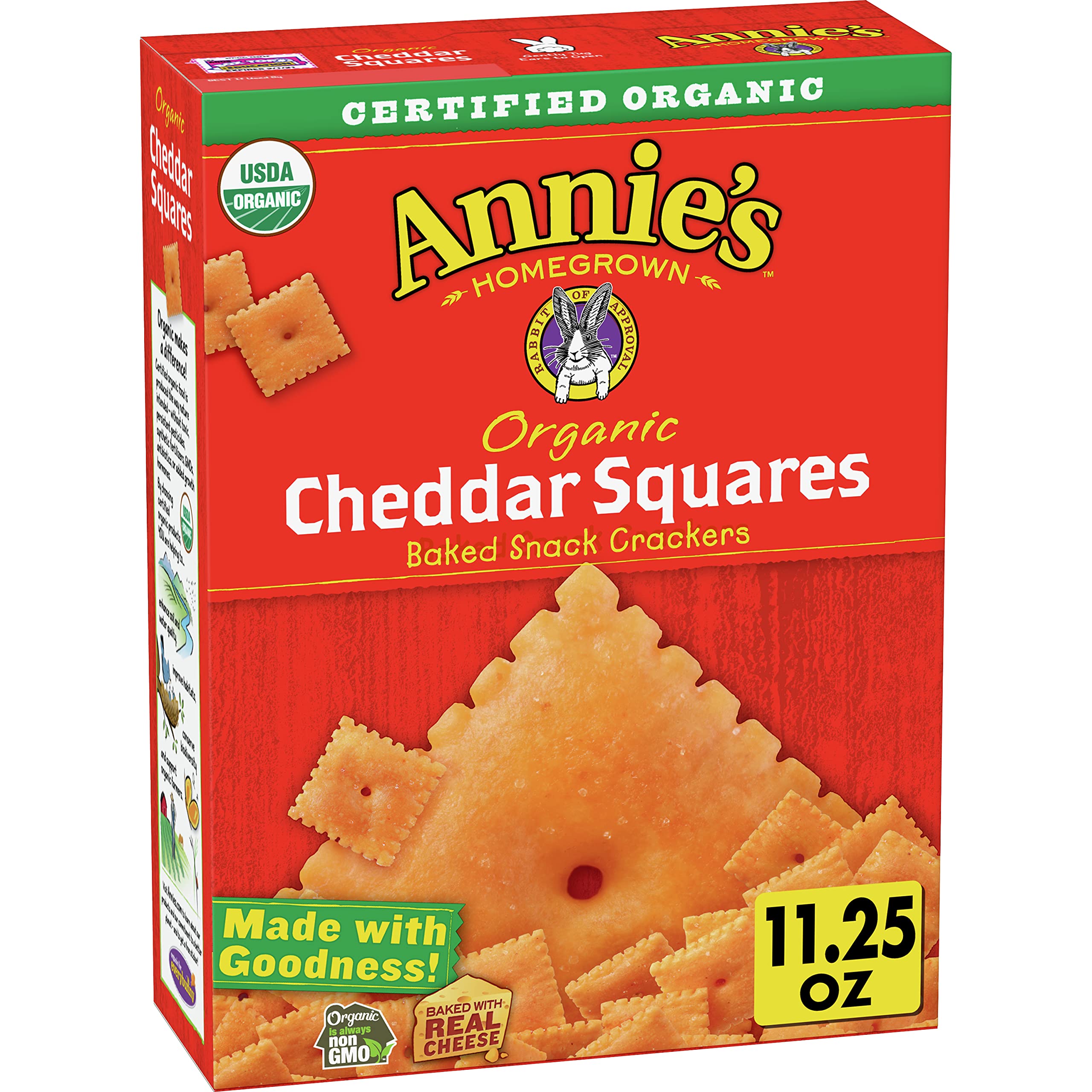 Annie's Organic Cheddar Bunnies Baked Snack Crackers, 11.25 oz.