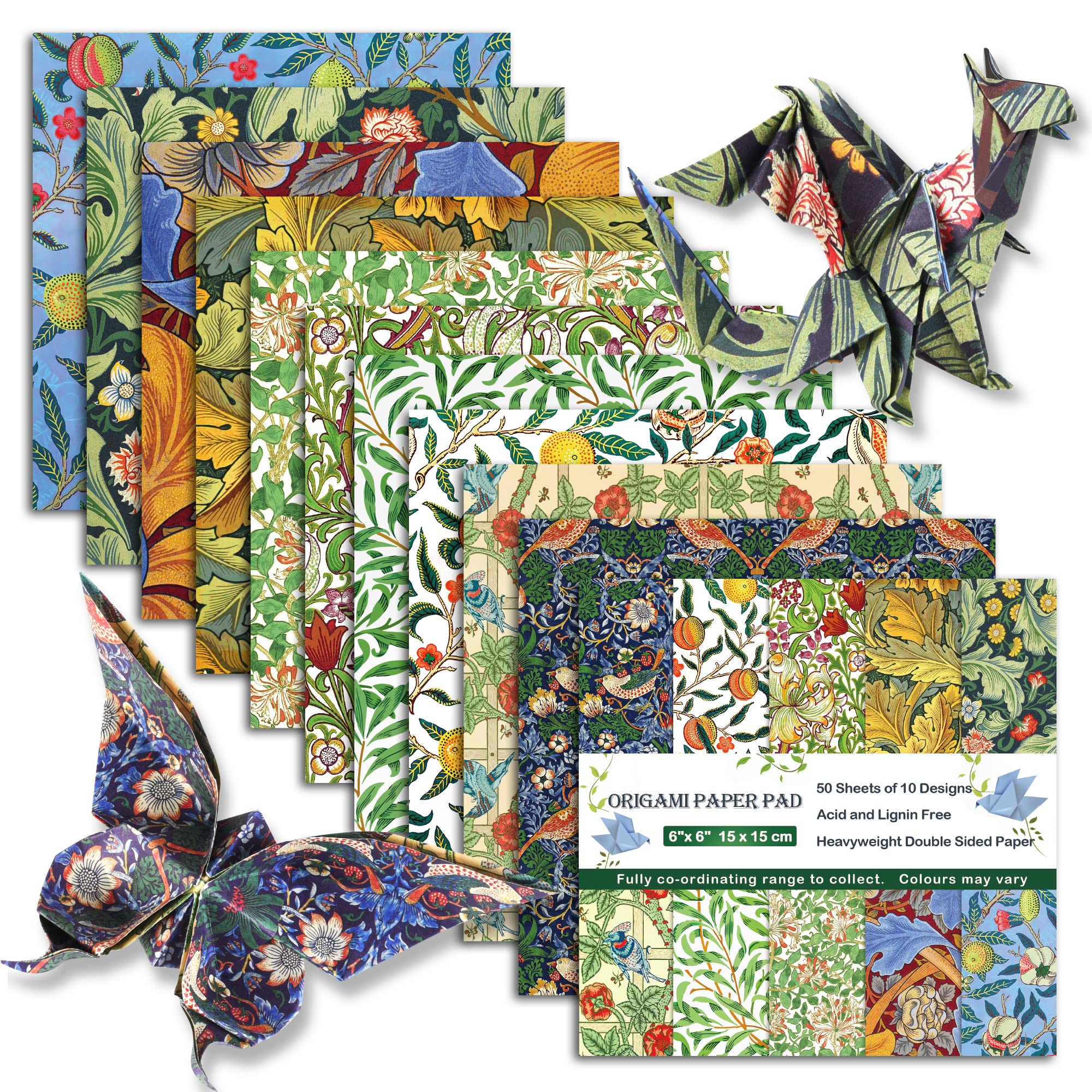 Origami Paper 6x6 Dobule Sided 50 Sheets 10 Colors origami kit