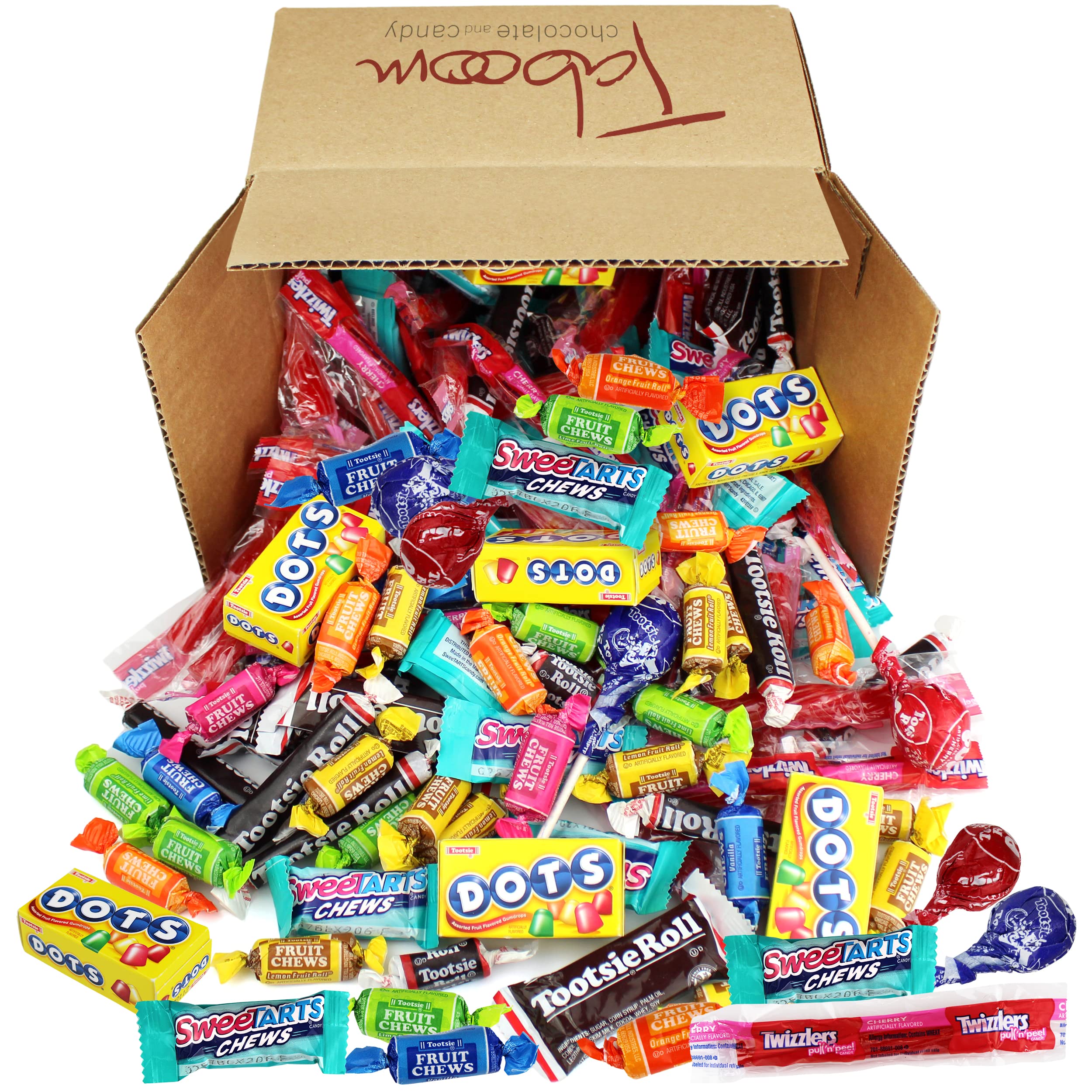 Assorted Bulk Candy, Individually Wrapped - Bulk Halloween Candy 5 LB Box  Variety Pack with Tootsie Rolls, Tootsie Pops, Assorted Laffy Taffy's,  Dots, Twizzlers, Assorted Jolly Rancher & Snacks More! 5 Pound (Pack of 1)