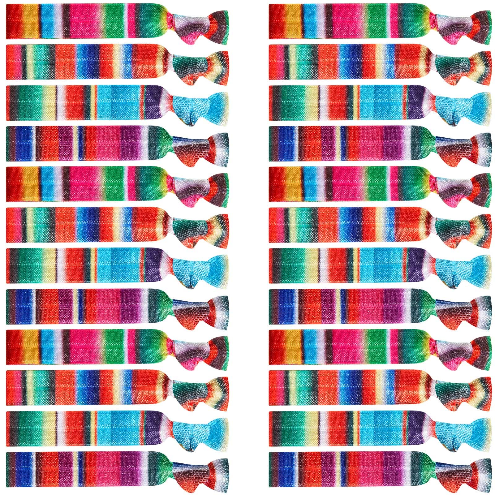 24 Pcs Mexican Hair Ties Fiesta Hair Ties Ribbon Hair Ties Mexican  Headbands for Women Ponytail