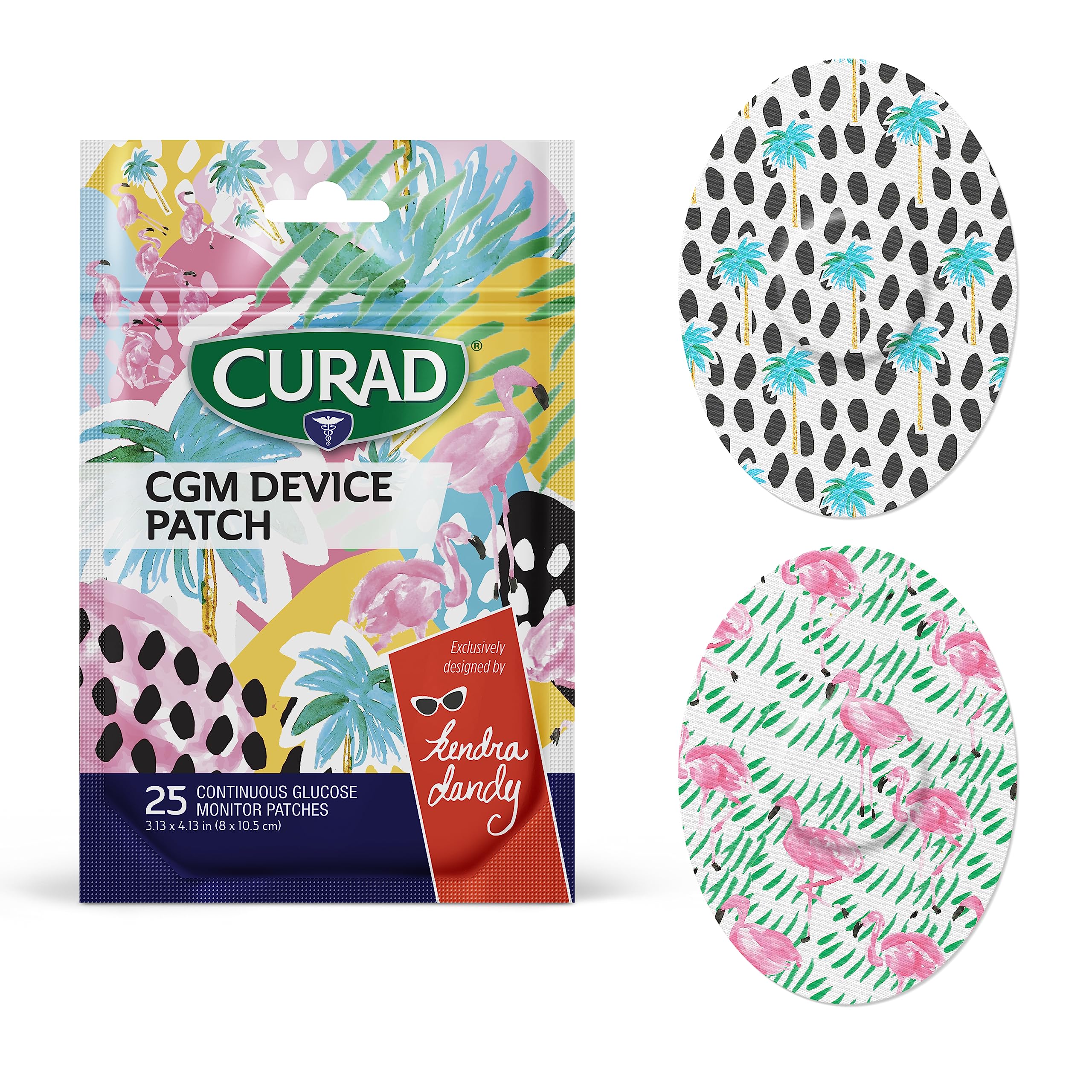 Curad Kendra Dandy CGM Patches (25Count) 3.13 x 4.13 Exclusive