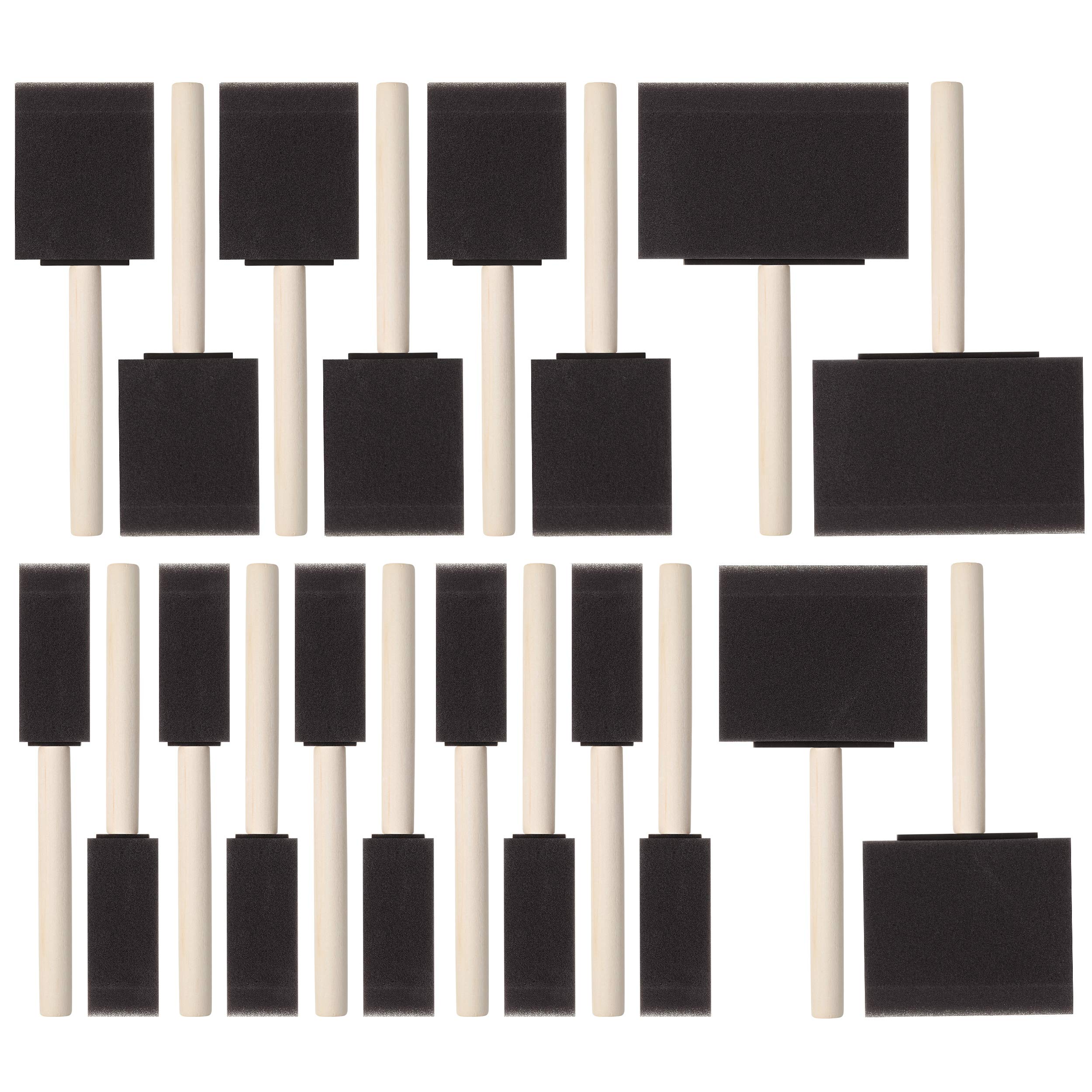 Bates- Foam Paint Brushes Assorted Sizes 20 Pack Sponge Paint Brush Foam  Brushes Foam Brushes for Painting Foam Brushes for Staining Foam Brushes  for Polyurethane Sponge Brushes for Painting
