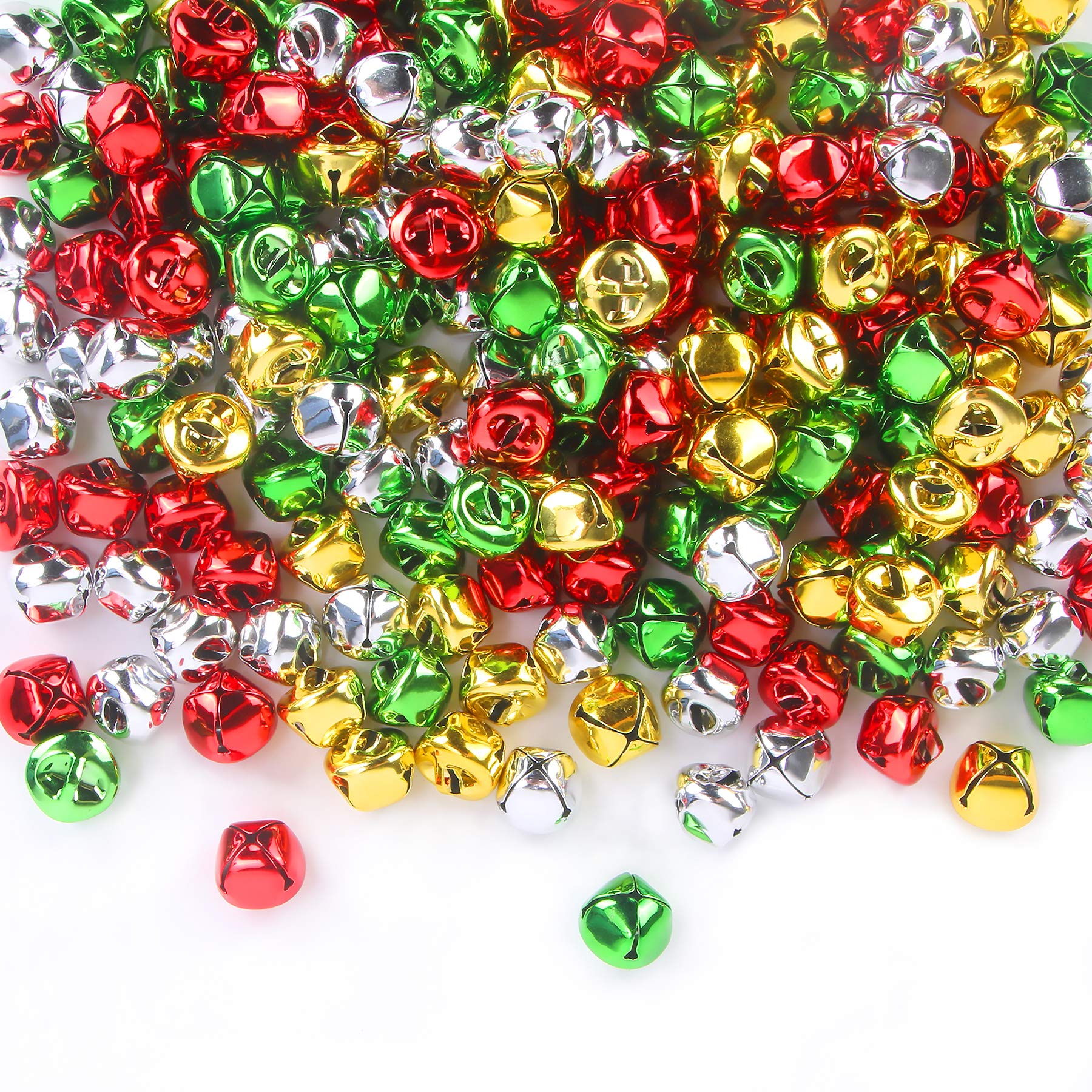  100 Pieces Metal Beads Jingle Bells Christmas