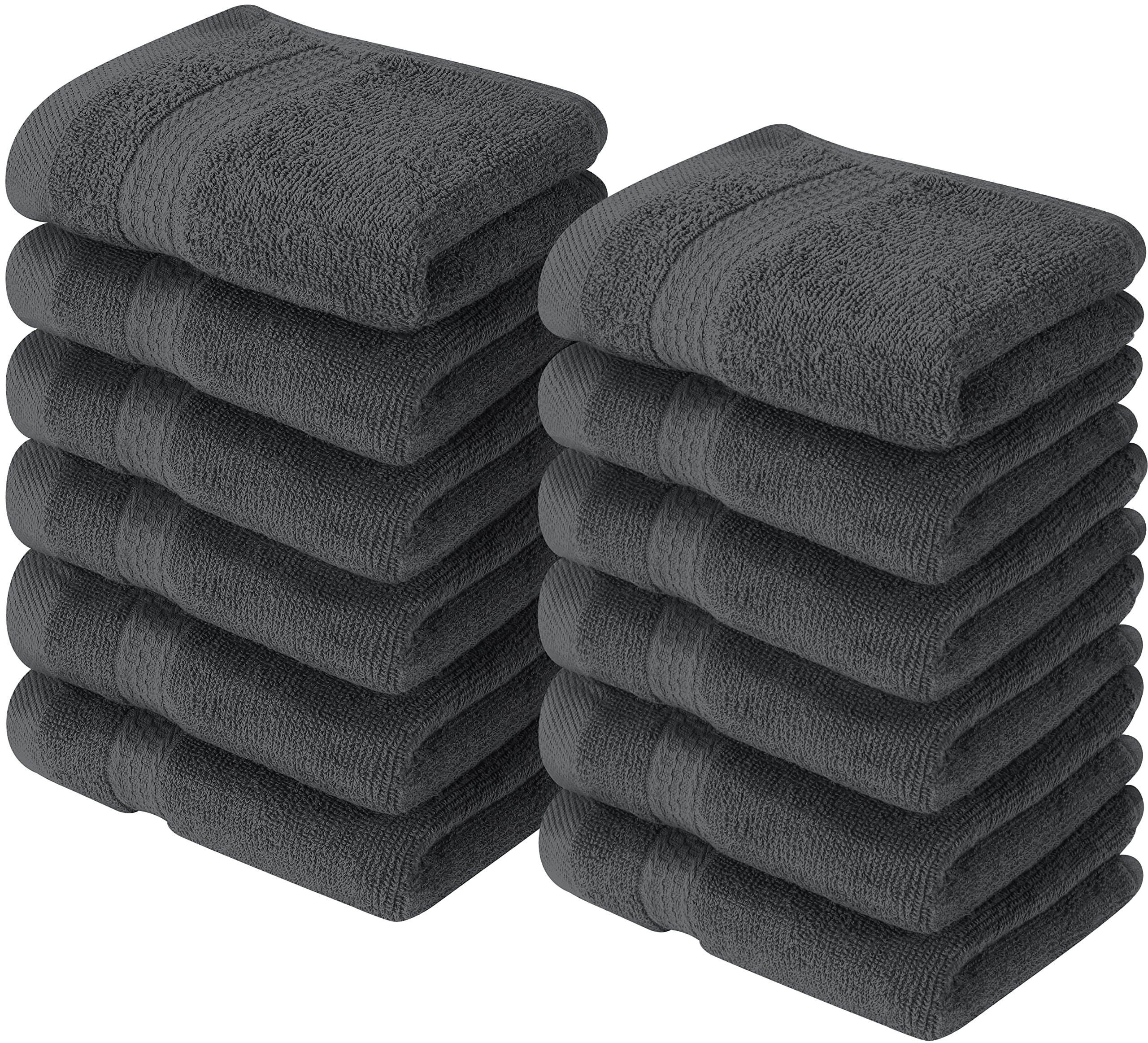 Utopia Towels 12 Pack Premium Wash Cloths Set (12 x 12 Inches) 100% Cotton  Ring Spun, Highly Absorbent and Soft Feel Essential Washcloths for Bathroom,  Spa, Gym, and Face Towel (Grey) 12 Pack Grey