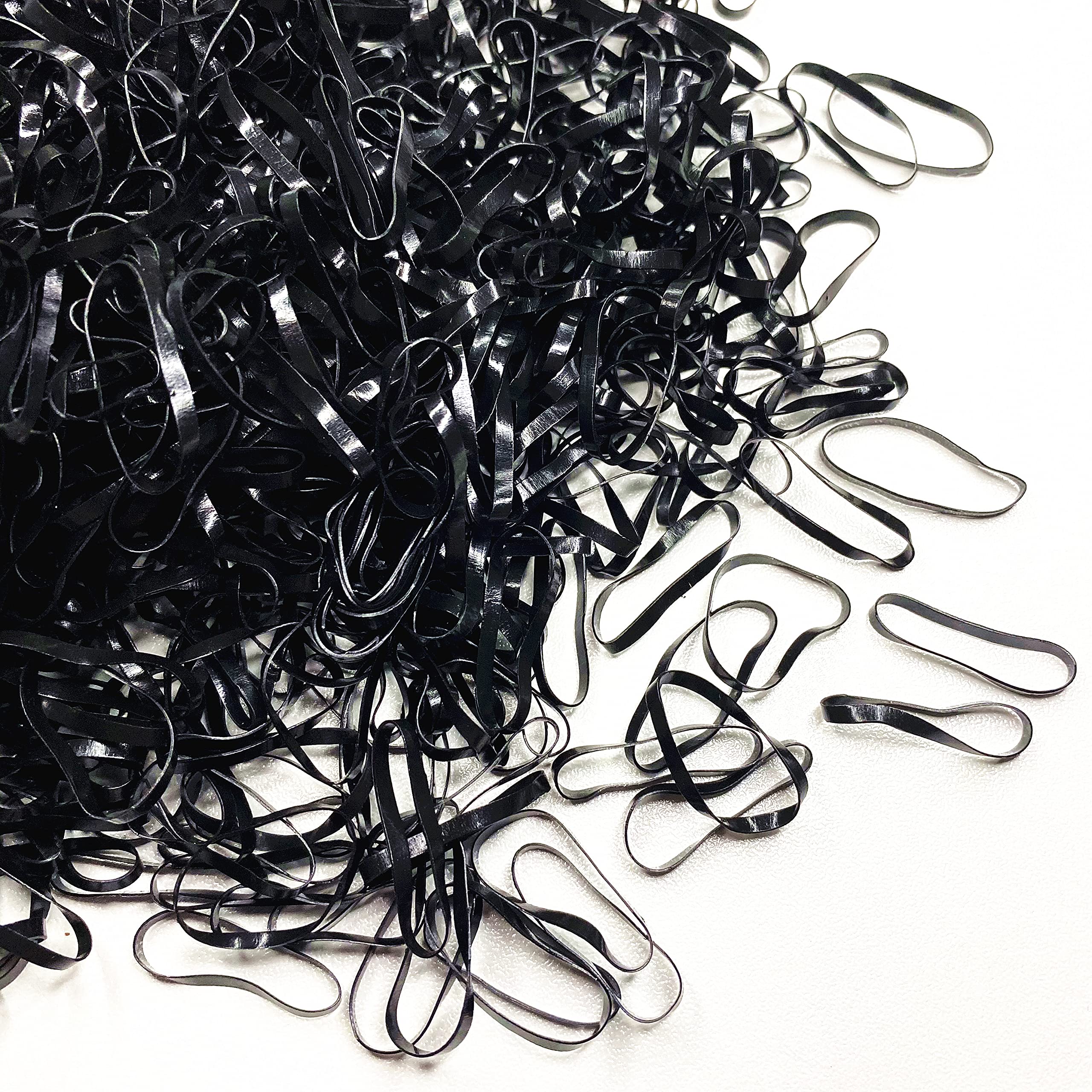 1000pcs Black Hair Ties Elastics No Damage Mini Rubber Bands for