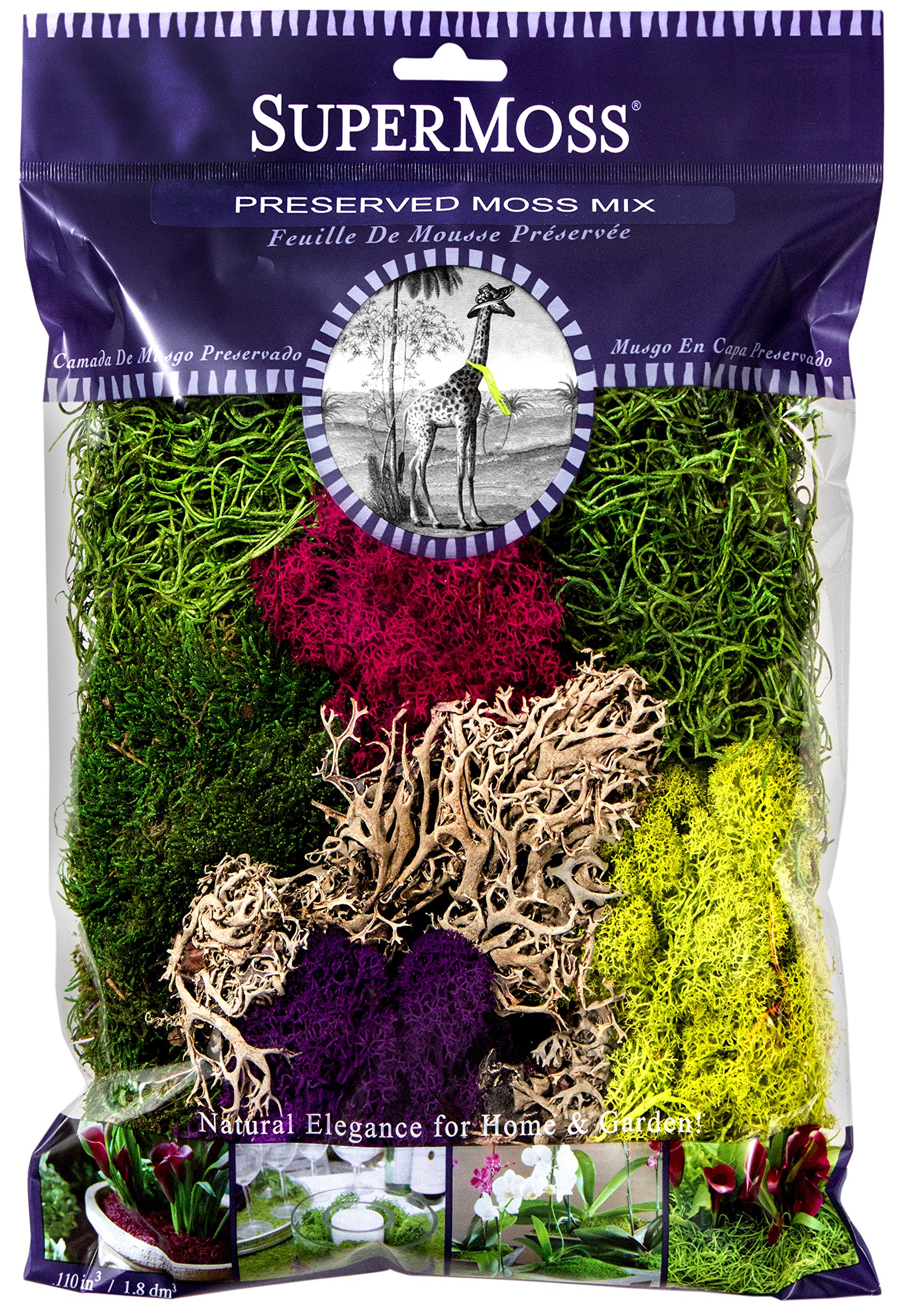 SuperMoss 7 59834 23312 1 Moss Mix, 200 in3 Bag (Appx. 8oz), 0 200 in3 Bag (