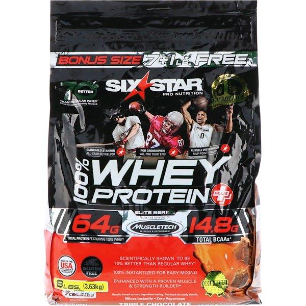 Six Star Elite Series 100 Whey Protein Plus Triple Chocolate 8 lbs (3.63 kg)