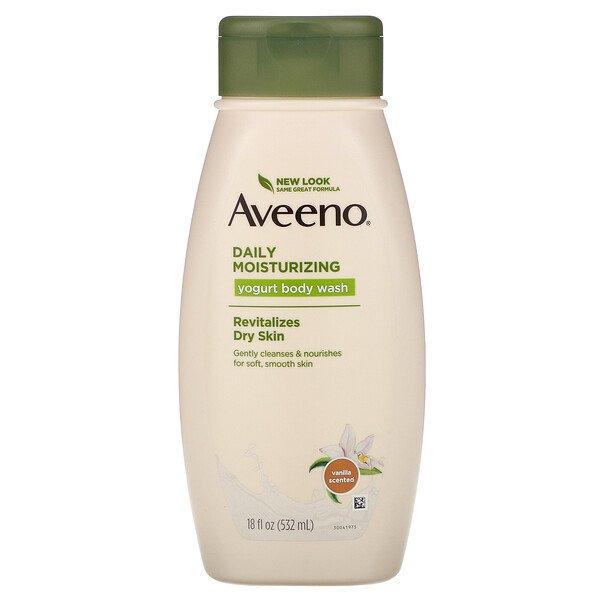 Aveeno Daily Moisturizing Yogurt Body Wash Vanilla 18 fl oz (532 ml)