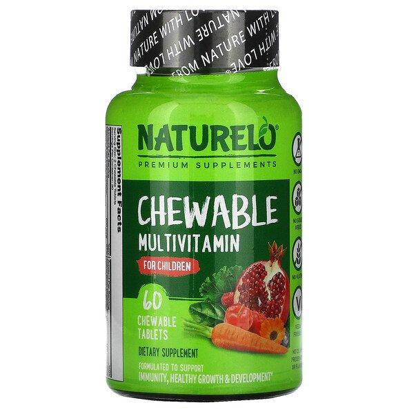 NATURELO Chewable Multivitamin for Children 60 Chewable Tablets