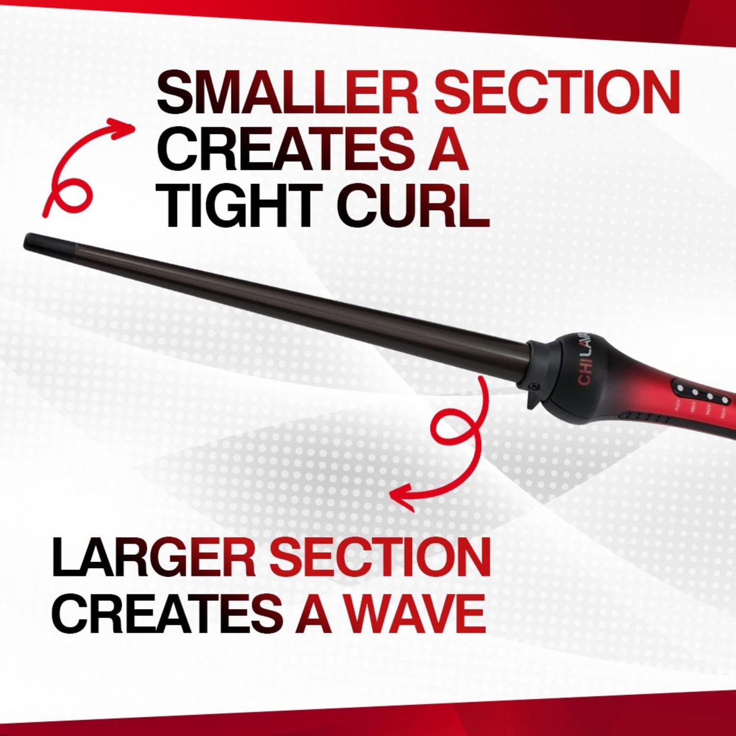 Discover Chi Lava Ceramic 3/8''-3/4'' Tapered Hairstyling Wand