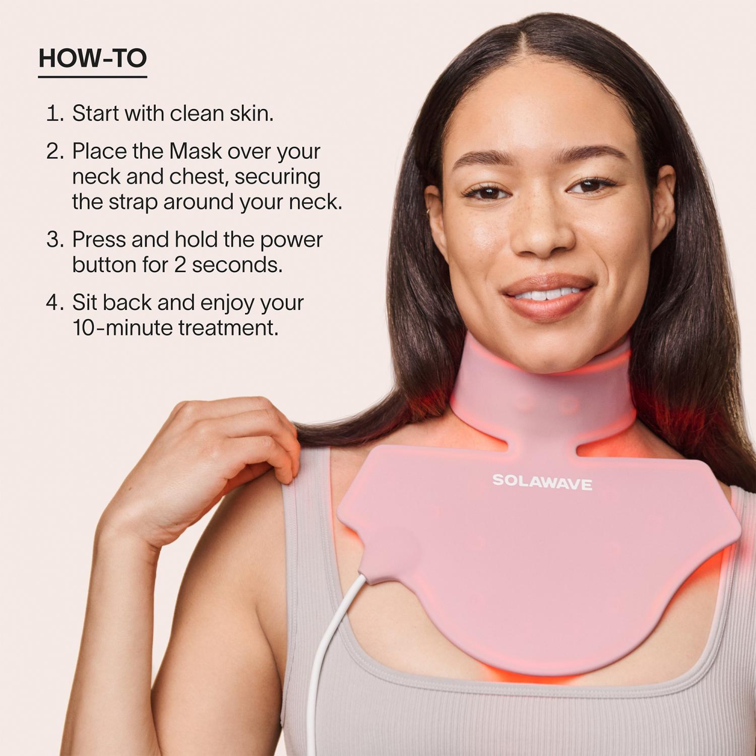Discover Solawave Neck & Chest Rejuvenating Red Light Therapy Mask