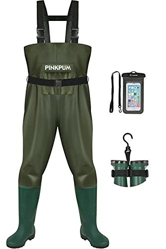 Pinkpum Chest Waders with Boots for Men Women, Waterproof Fishing