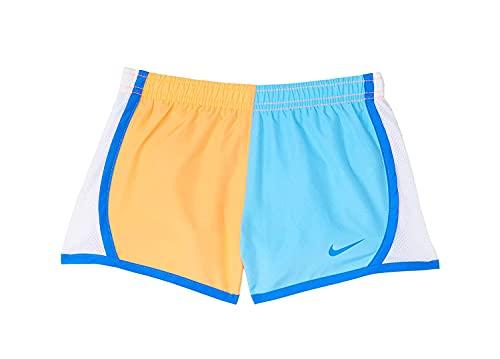 Nike Girls Dri FIT Running Tempo Shorts Blue Chill/Orange 7