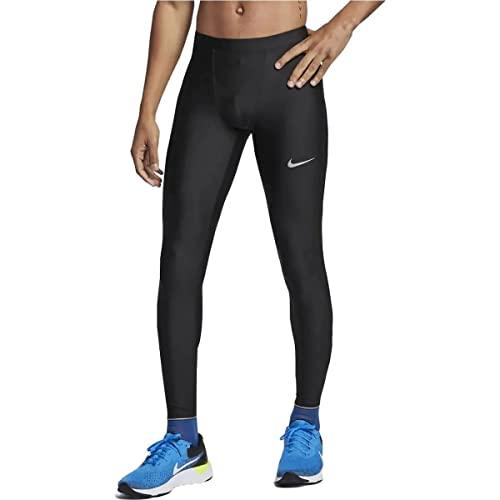 Nike Men's Power Running Dri-Fit Leggings (Medium) Black