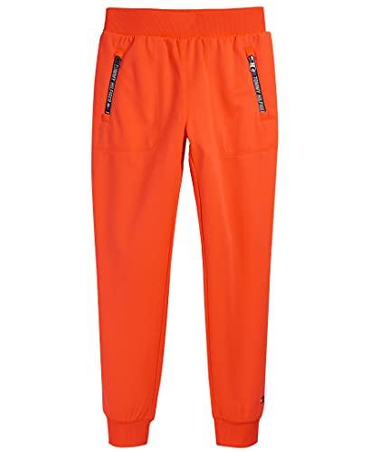 Tommy Hilfiger Girls' Sport Jogger Sweatpants with Zip Up Pockets 12-14  Fiery Coal