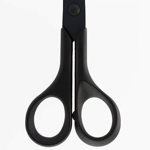 ALLEX Black Scissors All Purpose Sharp Japanese Stainless Steel Blade  Non-Sticking Fluorine Coating Blade for Adhesive Tape Made in JAPAN
