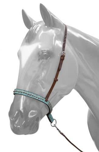 Showman ® Lariat rope tie down with leather cheeks. main image 1