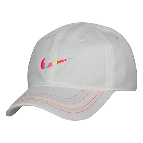 Nike Girls Rainbow Swoosh Adjustable Hat White(1a2922-001)/Pink 2-4T