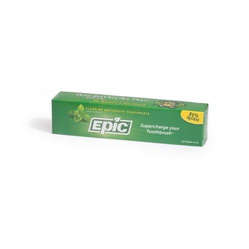 Epic Dental 31% Xylitol Toothpaste, Spearmint - 4.9 oz (2 Pack ...