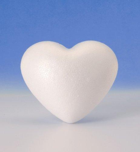 Glorex 6 3803 732 Styrofoam Polystyrene Hearts White 2 of 45 x 13 x 9 cm