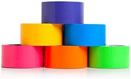 Rainbow Colored Duct Tape Bulk 2 Inch x 360 Yards,12 Bright Duct Tape  Assorted Colors Rolls, Waterproof Heavy Duty Duct Tape, Colored Duct Tape