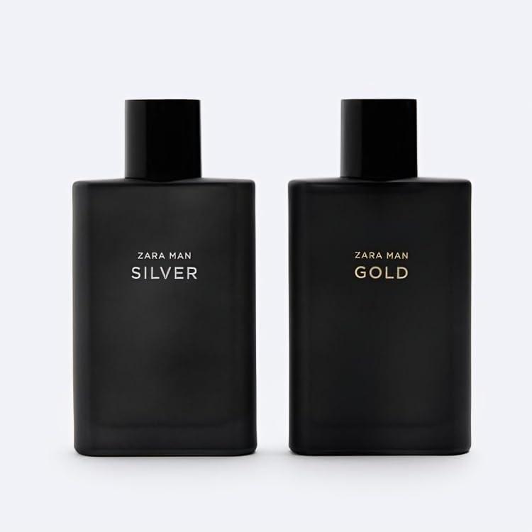 Zara Man Gold Silver Cologne for Men Fragrance Set EDT Eau De