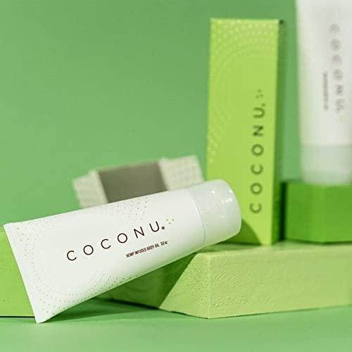 Coconu Hemp Infused Body Oil | Relaxing Massage Therapy for Couples | 3 oz  Vegan Coconut Oil Blend | Edible & Fragrance-Free | Buy Now with Express  International Delivery