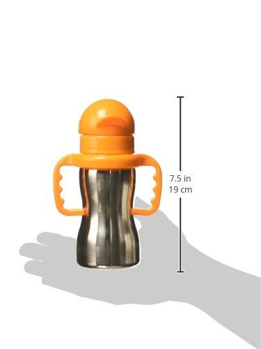 Thinkbaby Sippy of Steel (9oz) (Ultra Polished Stainless Steel) (Orang -  Blossum