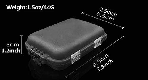 Small Waterproof Hard Fishing Tackle Box Portable Case Hooks Lure Baits  Storage Box Containers For Storing Swivels Jigs Hooks Sinker 10  Compartments (