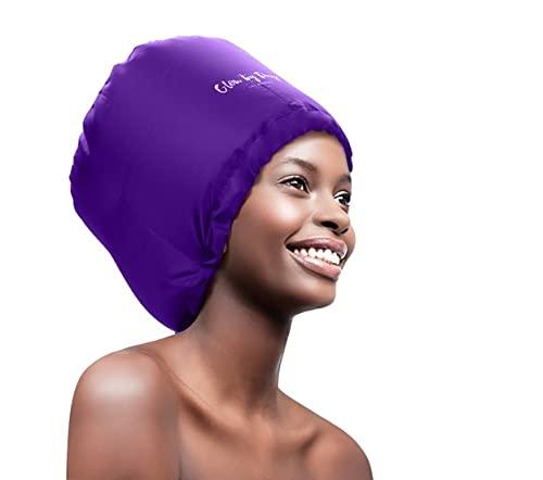 Cuffia In Raso Glow By Daye | Doppio Strato Regolabile XL | Reversibile Nera | Morbida E Delicata Per Capelli