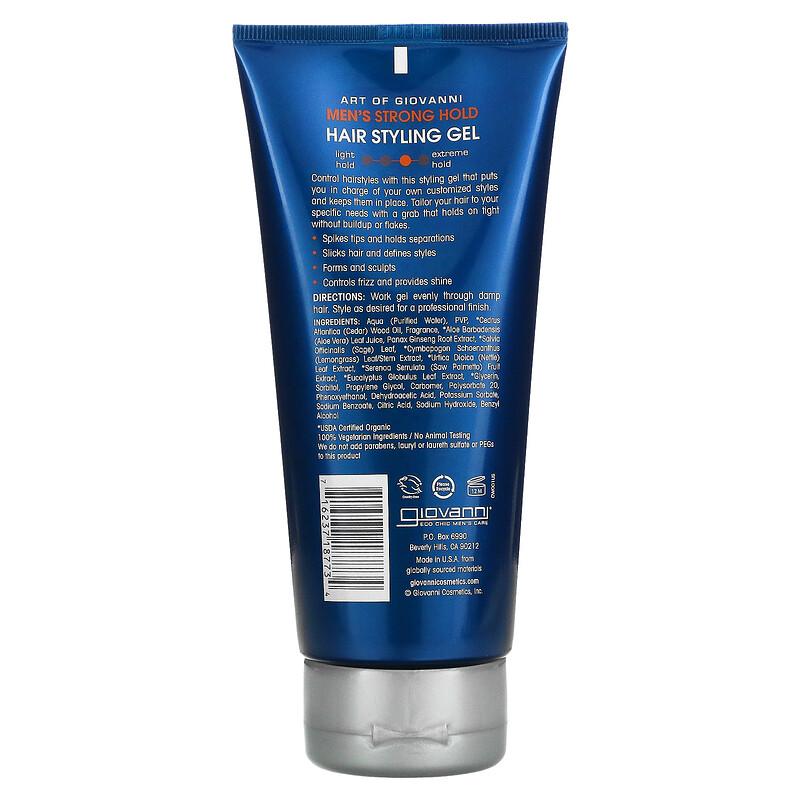  - Giovanni Art Of Giovanni Men Hair Styling Gel with Ginseng  and Eucalyptus  fl oz (201 ml)