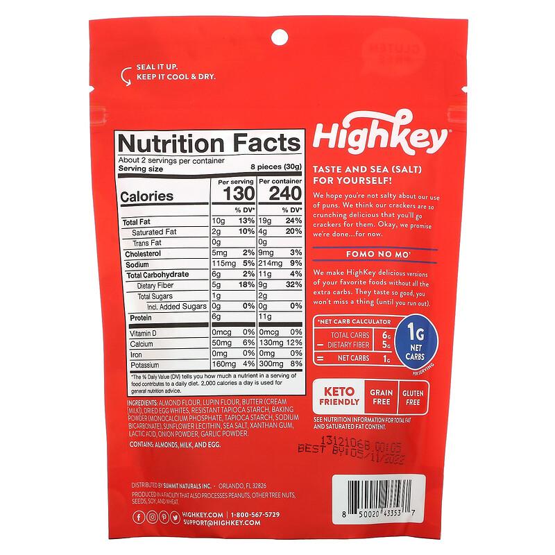 HighKey Almond Flour Crackers Sea Salt 2 oz (56.6 g)