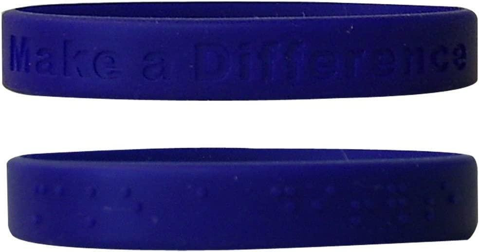 The Braille Store Set Of 8 PrintBraille Wristbands With Catchy Phraises